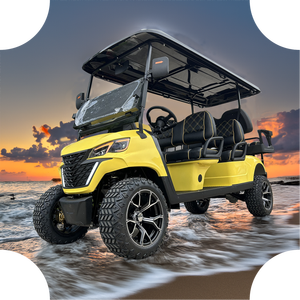 Design antique à grande vitesse 2 + 2 sièges 4000W Lithium Premium voitures de golf tout-terrain voiturette de golf électrique - Product Image 2