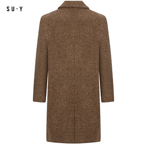 Cappotto lungo da <span class=keywords><strong>uomo</strong></span> autunno inverno spesso personalizzato cappotto in lana <span class=keywords><strong>Cashmere</strong></span> stile britannico giacche a vento calde - Product Image 6