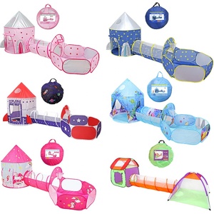 Tienda de campaña 3 en 1 para niños, PISCINA DE BOLAS, juguetes con túnel para gatear, tiendas <span class=keywords><strong>tipi</strong></span> plegables portátiles para niños, juego para interiores y exteriores - Product Image 5