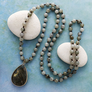 قلادات دلاية مصنوعة يدوياً من الخرز والخُرز المصنوعة يدويًا من المجوهرات الحجرية المصنوعة يدويًا الفاخرة المصنوعة يدويًا بالكريستال والطبيعية - Product Image 4