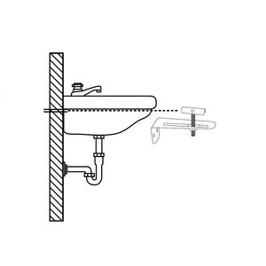 Set di staffe per lavabo da bagno 10 cm (2 pezzi) - Product Image 2