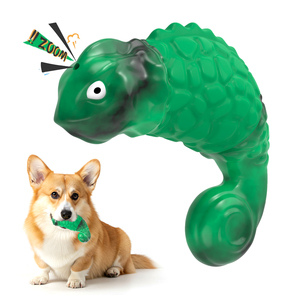 Nouveaux jouets pour chiens personnalisés, <span class=keywords><strong>jouet</strong></span> à mâcher durable pour chiens, forme de caméléon, jouets à mâcher qui couinent pour chiens - Product Image 1