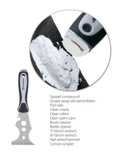 Rouleau à peinture multifonctionnel 12 en 1, nettoyeur, racloir, outil de peinture, <span class=keywords><strong>couteau</strong></span> à mastic, 3 ", 50019 - Product Image 3