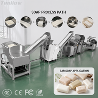 Machine de fabrication de savon solide compacte pour savon de toilette et savon de lessive, ligne de traitement par estampage, découpe et finition, fonctionnement fiable