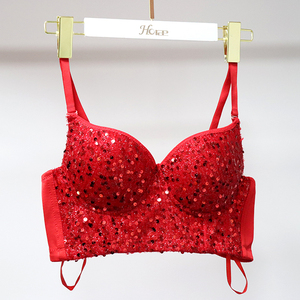 A074 Corset Tendance Halter <span class=keywords><strong>à</strong></span> <span class=keywords><strong>Paillettes</strong></span>, Haut Sexy Perlée Scintillant pour Femme, <span class=keywords><strong>Bustier</strong></span> Dos Nu - Product Image 5