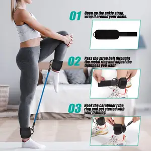 New Arrivals Latex Resistance Band And Ankle Strap Set For Training Speed And Agility Training Tool