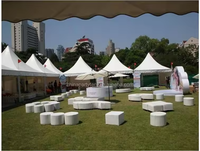 20x20 pieds 6 M X 6 M Fête de mariage Événement Tentes d'exposition imperméables Chapiteau Salon Tente Jardin Gazebo