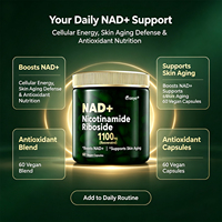 Booster NAD+ et Capsules Anti-Âge : Nicotinamide Riboside + Quercétine + Resvératrol + CoQ10 – Favorise l'Énergie Cellulaire et la Réparation du ADN