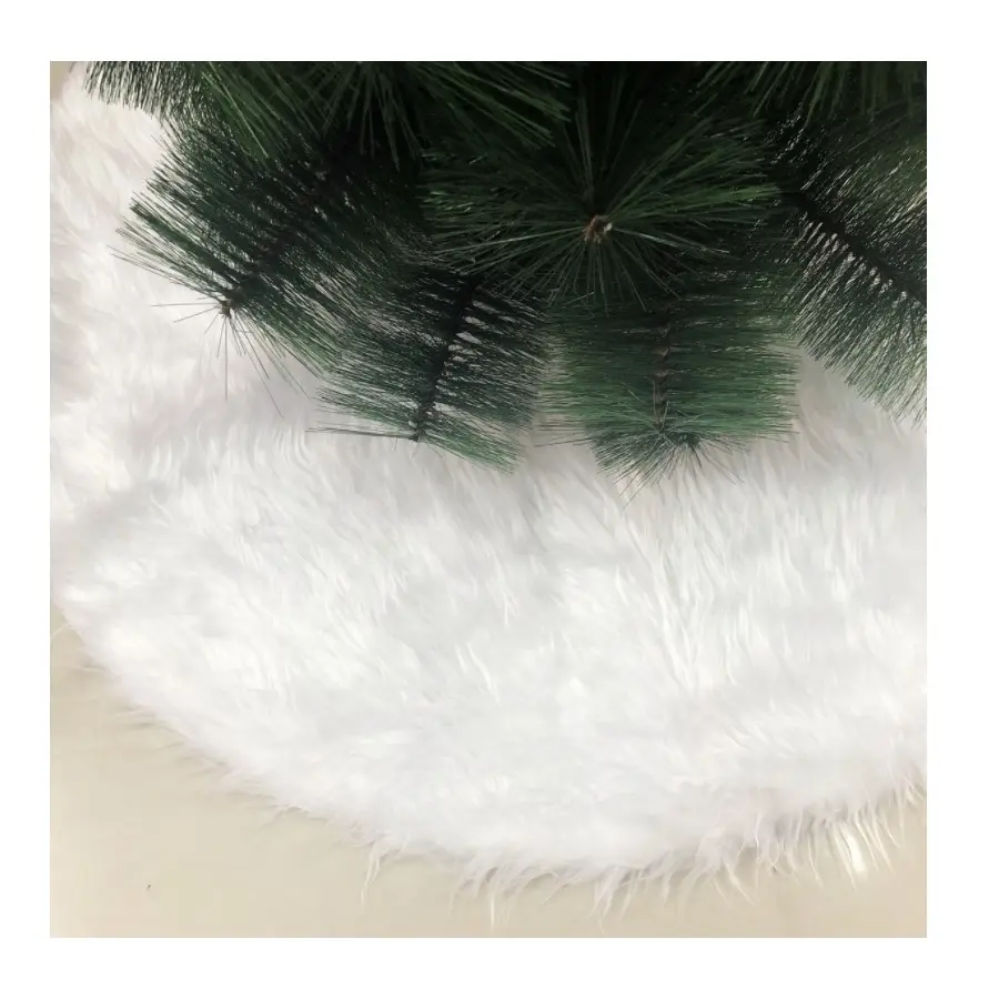 Beautiful Christmas Tree Skirt - Blanket of Thick White Snow - 48" Wide   Lined fluffy and festive faux fur tree skirt