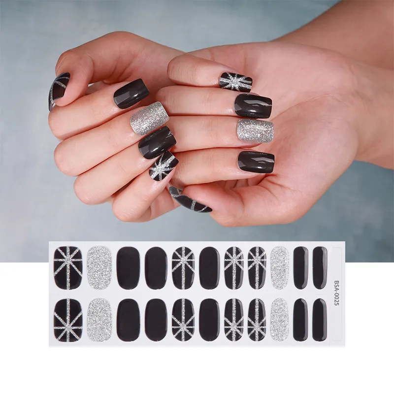 No Bake Plastic Gel Nail Wraps Stickers   Decals for Nail Art