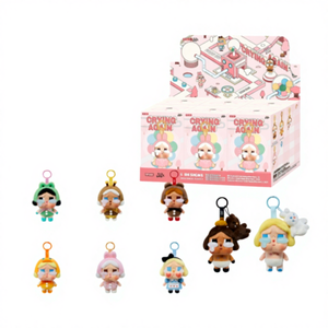 Venta caliente Pop Mart Genuine Cry Baby Crying Again Series Figuras de felpa Caja ciega Cry Baby Muñeco de peluche con llaveros misteriosos - Product Image 1