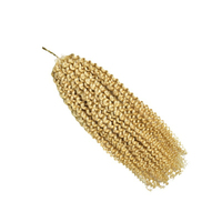 Extensions de cheveux humains vierges non traités, bouclés en profondeur, résistants à la chute, couleur blond platine, cheveux vietnamiens Remy, pour tresses au crochet