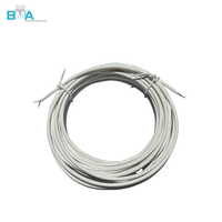 كابل سلكي ثنائي النواة 28AWG مطلي بالقصدير 2.5 مم، معزول بـ FEP، أبيض اللون، 2500 مم، 300 فولت، للأسلاك الداخلية للأجهزة الإلكترونية وإشارات الاتصال