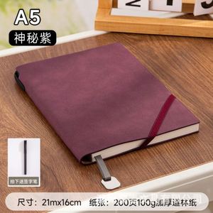 Carnet A5 en peau de mouton, couverture souple, élastique, marque-page avec pendentif métallique, haute qualité, logo personnalisé pour entreprise, promotion en gros - Product Image 2
