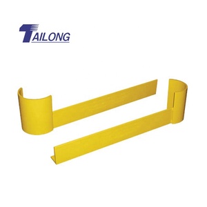 Protection de poteau de rayonnage <span class=keywords><strong>demi</strong></span>-<span class=keywords><strong>lune</strong></span> en <span class=keywords><strong>acier</strong></span>, profil bas et haut, à visser, pour la sécurité des montants de rayonnage en entrepôt - Product Image 1