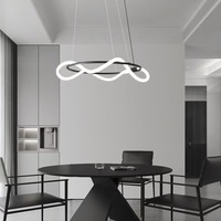 Lampe suspendue longue et torsadée pour cuisine d'appartement ou villa, en fer doré et noir avec gel de silice, pour hôtel ou salon