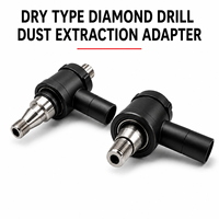 Adaptateur d'aspiration de poussière en acier premium 1-1/4 femelle vers 1-1/4 mâle pour accessoires de perceuse diamantée manuelle – Perçage sans poussière