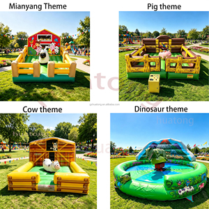 <span class=keywords><strong>Taureau</strong></span> <span class=keywords><strong>mécanique</strong></span> gonflable commercial pour enfants, avec tête de sécurité en mousse souple Sofolex et 3 animaux interchangeables, idéal pour la <span class=keywords><strong>location</strong></span> événementielle - Product Image 2