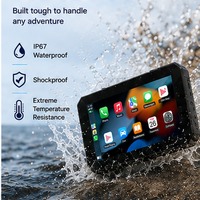Aoocci C3 Plus 5 İnç Wi-Fi 5.0 Taşınabilir Motosiklet CarPlay Monitörü 800 Nit Kamerasız Evrensel Uyumlu GPS Ekranı