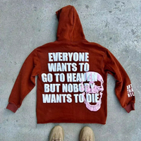 Sweat à capuche surdimensionné d'hiver personnalisé avec logo ample de style hip-hop à l'avant et broderie d'écusson de lettres Motif de rue personnalisé