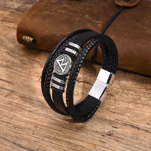 Norse Rune für Wiedergeburt Erneuerung Berkana-Armband Wikinger-Mode Schmuck-Armbänder für Herren