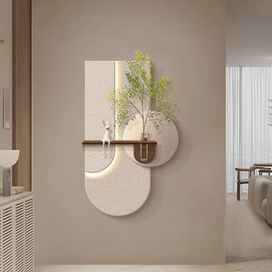 <span class=keywords><strong>Peinture</strong></span> décorative LED lumineuse style crème, art tridimensionnel en grès sablé à la main pour la décoration intérieure - Product Image 2