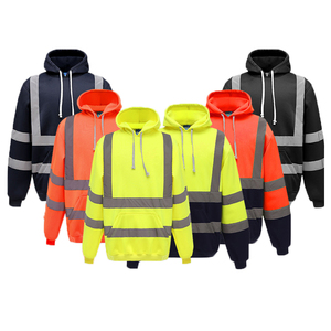 Sweats à capuche réfléchissants personnalisés pour hommes et femmes Sweat-shirt léger haute visibilité Classe 3 Sécurité au <span class=keywords><strong>travail</strong></span> Veste à capuche avec fermeture éclair complète - Product Image 6