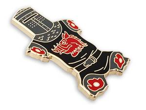 Black Knight Just A Fleisch Wunde Samurai Geist Emaille Anstecknadel Mode Metall Handwerk Kleidung Dekoration harte weiche Emaille Pins - Product Image 3