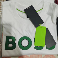 Kaos Pria Kasual Bisnis 2026, Bermotif, Bahan Katun Murni, Ramah Kulit, Tebal, Lengan Pendek