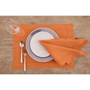 Manteles Individuales de Lino y Algodón con Dobladillo para Organizadores de Conferencias, con Borde de Hilo Trenzado de Una Sola Hilera para Servicios de Catering - Product Image 1