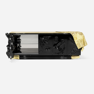 Fabricant chinois de Foshan, Lizz, marque italienne, buffet moderne minimaliste de luxe, <span class=keywords><strong>Voltaire</strong></span>, noir, fait main, bois massif, hôtel, cuisine - Product Image 4