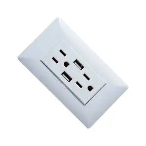 OSWELL US type Duplex receptacle plug wall socket with 2 usb port