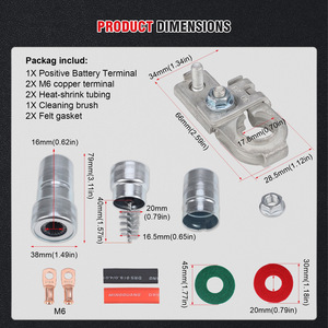 Mingguang <b>Battery</b> Terminal Set 91980-3X010 For Hyundai Kia <b>Ring</b> Terminals Copper Alloy - Product Image 5