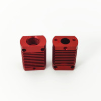 Kit de tête d'impression haute performance pour imprimante 3D, dissipateur thermique en alliage d'aluminium anodisé, usinage CNC par brochage et perçage de fils en acier inoxydable