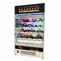 Vitrine réfrigérée pour fleurs à refroidissement par air, dégivrage automatique, multi-niveaux, pour roses fraîches coupées