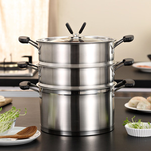 Ensemble <span class=keywords><strong>de</strong></span> casseroles en acier inoxydable antiadhésif OEM avec poignée amovible pour la cuisine à domicile, utilisation quotidienne, non toxique, sans PFAS - Product Image 5