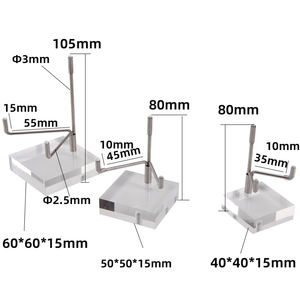 高品质方形玻璃和金属支架亚克力展示架促销 - Product Image 4