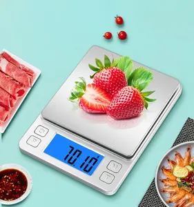 Timbangan dapur digital pintar, pengukur berat badan dan cangkir 500g 600g 1000g 2000g 3000g pemasok timbangan dapur