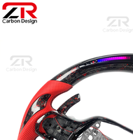 Volant sport en fibre de carbone avec LED personnalisées et palettes de changement de vitesse pour Honda Accord Civic Sport Acura Integra CRV 2010+