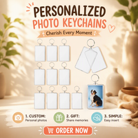Porte-clés photo transparent personnalisable en acrylique pour cadeaux personnalisés, souvenir commémoratif, porte-badge d'identification