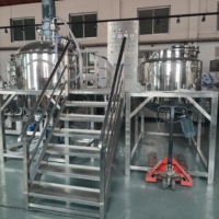 Levantamiento hidráulico Pasta de dientes Fabricación de tarros Crema Mezcla Agitador Loción corporal Homogeneizador Mezclador