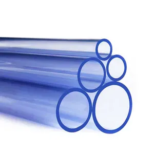 Tuyau transparent en plastique fabricant de pvc 50mm tube de colle rectangulaire en pvc 34mm 48mm 60mm 10 pouces tuyau transparent en pvc