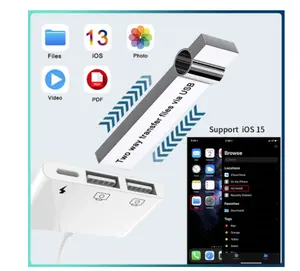 IPhoneOTGアダプター照明カードリーダーコネクターUSBOTGアダプターマウスキーボードMIDIカメラ用iPad充電ケーブル用