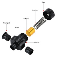 Turbo Diver ter Dump Blow Off Ventil Doppel anschluss mit Hupe für VW MK4 Golf Polo GTI 1.8T Saab Turbo PQY5744BK