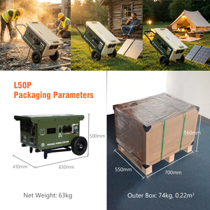 Custom Portable Power Station Factory 3000W 5kWh Portable Power Station With LiFePO4 Battery 5120Wh <b>Solar</b> <b>Generator</b> for Home - Product Image 6