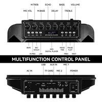 Altavoz de 12 Pulgadas para Fiestas, 60W RMS, Batería de 4500mAh, Luces RGB, Micrófonos Inalámbricos Dobles, USB/SD/FM, Control Remoto