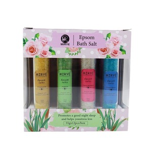 Himalayan Crystal <strong>Bath</strong> <strong>Salt</strong> &amp; Foot Soak with Lemon Rose &amp; Lavender Essential Oils Oil Control-Aluminum Covered Bottle (80g) - Product Image 5