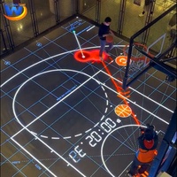 Simulador de Baloncesto Interactivo AR, Juego de Proyección Interactiva para Deportes en Interiores, para Parques de Diversiones y Centros de Juego Infantiles