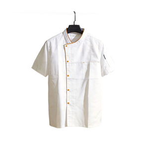 Chef Uniforms Short Sleeve Cotton White For Restaurant <b>Kitchen</b> Workwear - Product Image 5