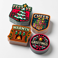 Individuelle Weihnachtsdekoration Aufkleber Wasserfest UV-Beständig Vinyl Gestanzte Aufkleber Feiertagsgeschenk-Etiketten für Scrapbooking Geschenke